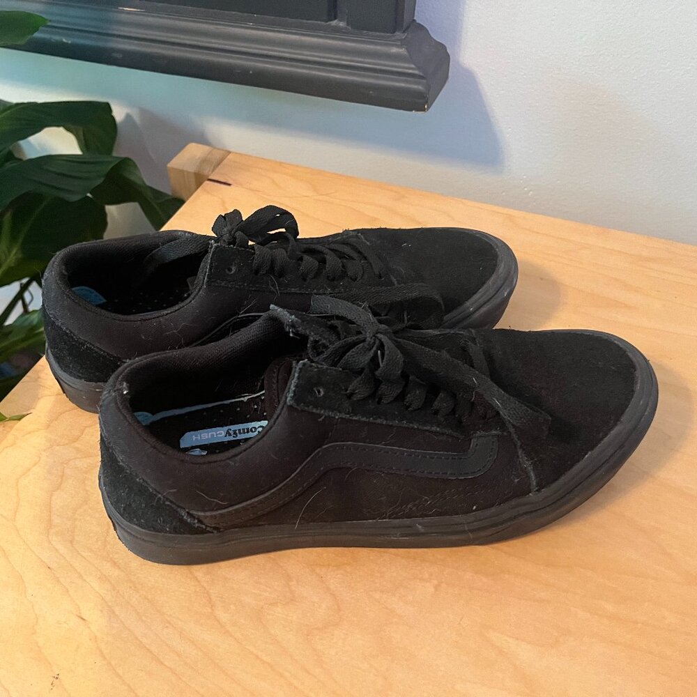 Black Suede Lace-up Vans (7)